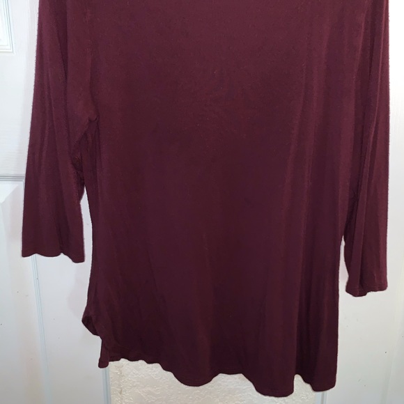 Burgundy plain shirt - Picture 2 of 3
